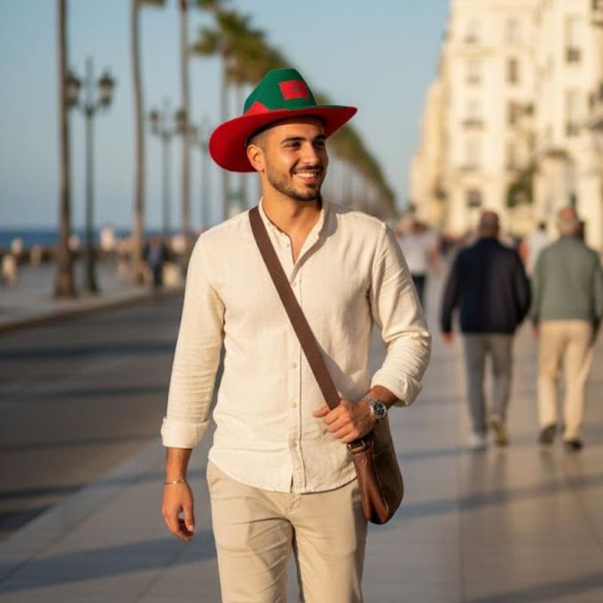 Chapeau cowboy drapeau marocain 4