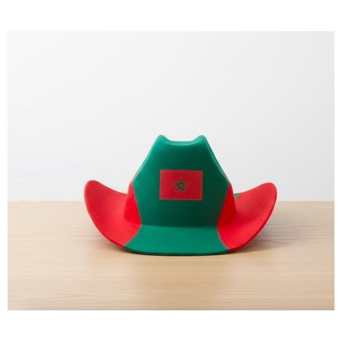 Chapeau cowboy drapeau marocain cowboy resized