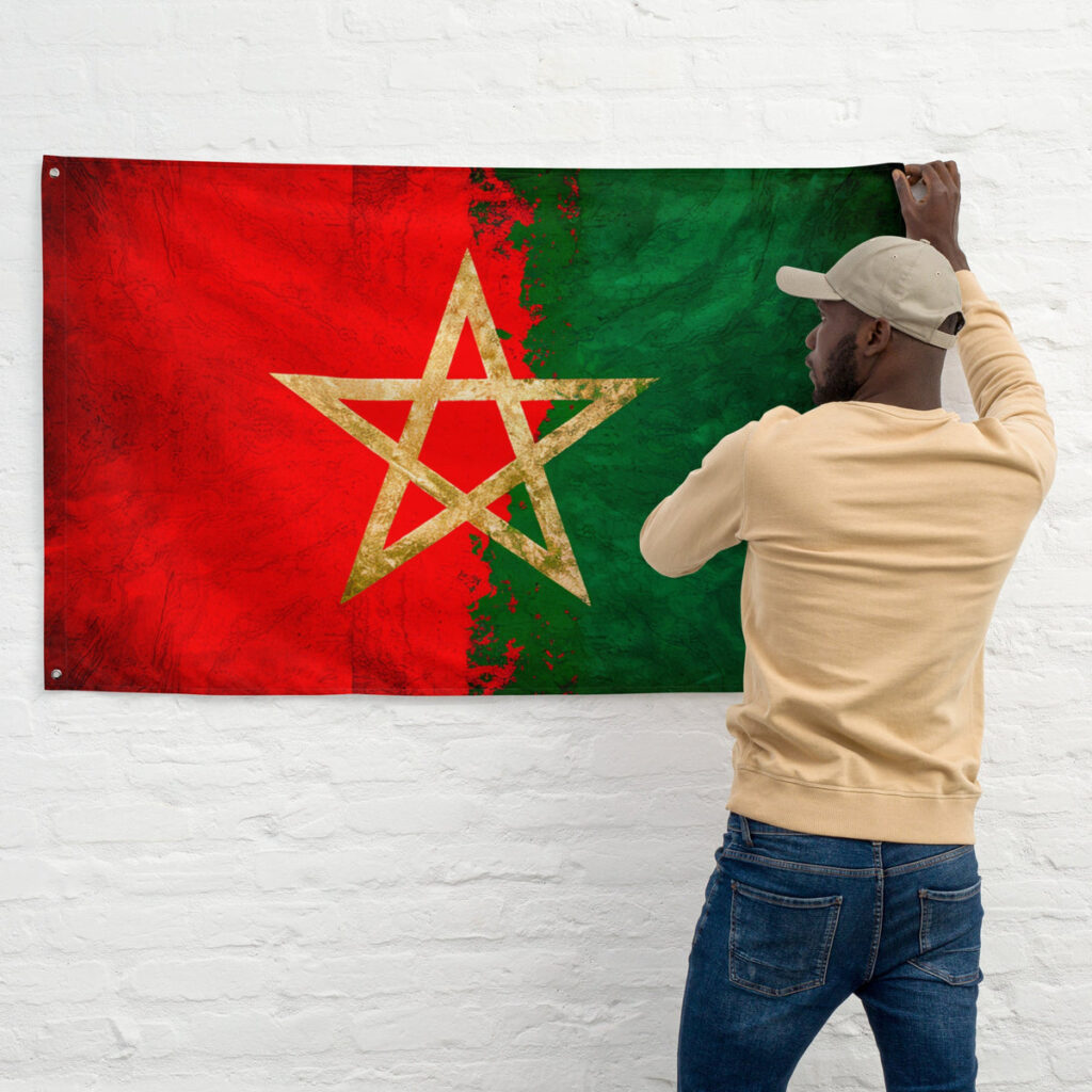 Drapeau Marocain Gold Star drapeau maroc gold star 875 1200x