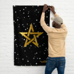 Drapeau Marocain Black & Gold Star drapeau maroc golden star 165 1200x