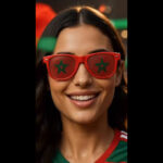 Lunettes fantaisie couleur drapeau marocain lunettes resized
