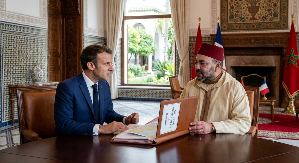 macron et med6 traitant dossier sahara et coupe du monde 2026