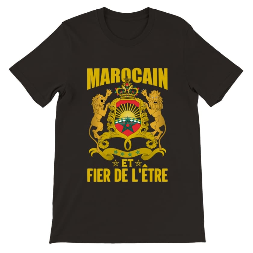 T-shirt Marocain et fiere de l'être t shirt marocain et fier de letre