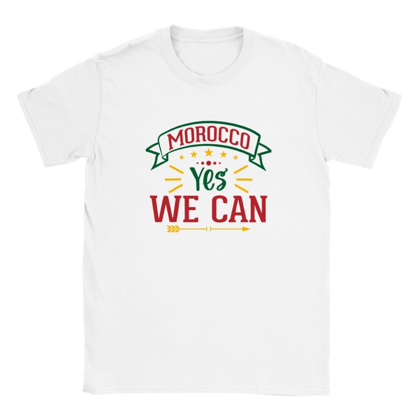 T-shirt yes we can t shirt morocco yes we can unisexe